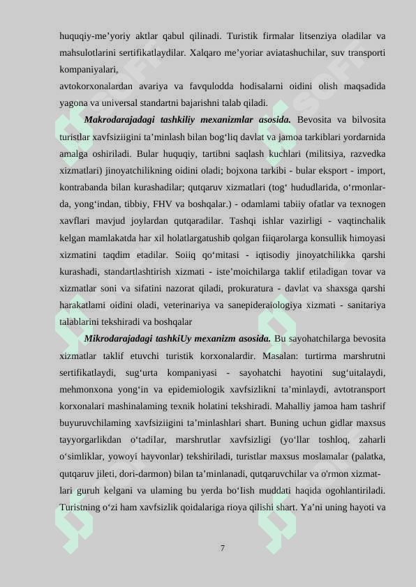 Turizm sohasida xalqaro xavfsizlikni ahamiyati 7
