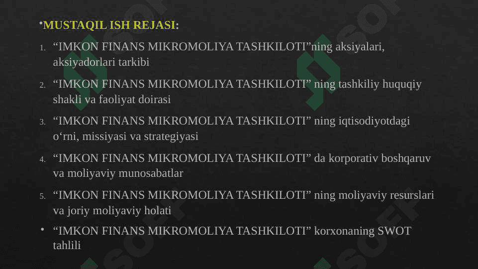 IMKON FINANS MIKROMOLIYA TASHKILOTI” AKSIYADORLIK JAMIYATI 2