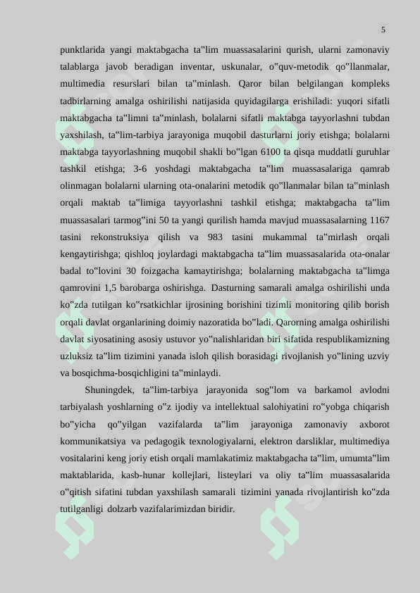 3-SINFDA HARAKAT VA HOLAT FE’LLARINI NOAN’ANAVIY USULLAR BILAN O’RGATISH 5