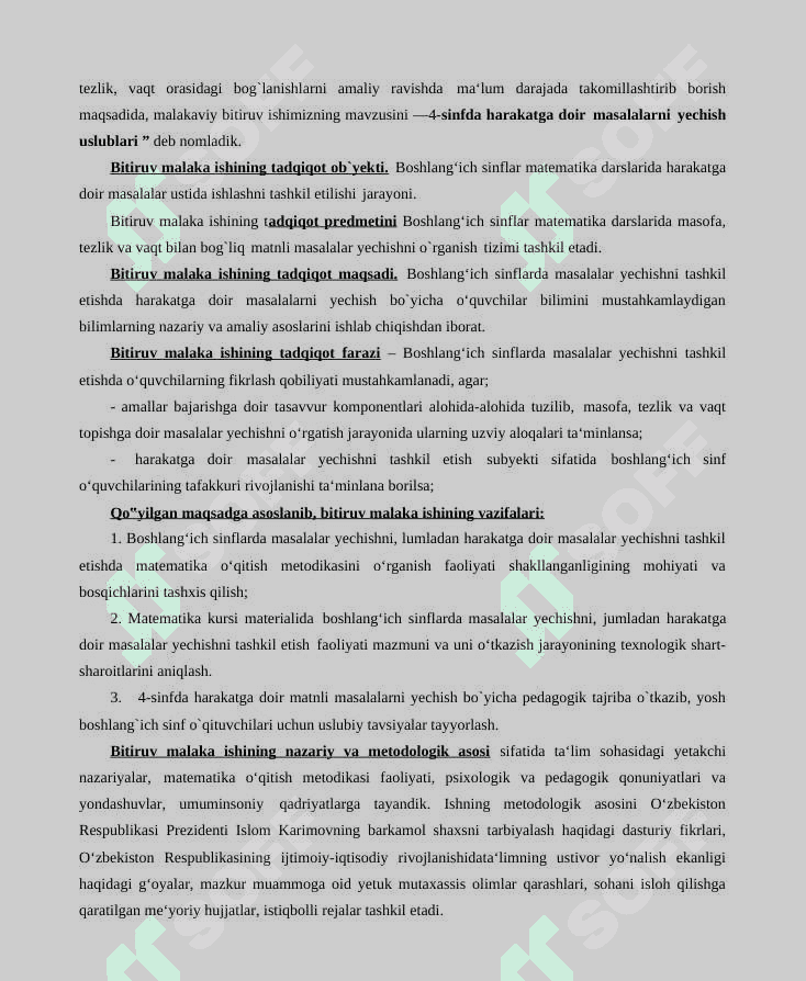4-sinfda harakatga doir masalalarni yechish uslublari 4