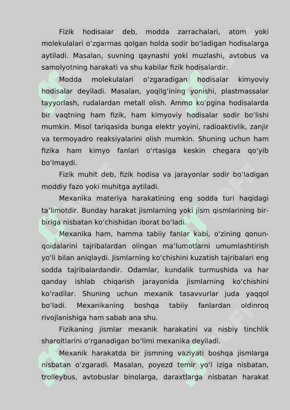 Harakatlarning funksional vazifasi bo`yicha tasnifi 5