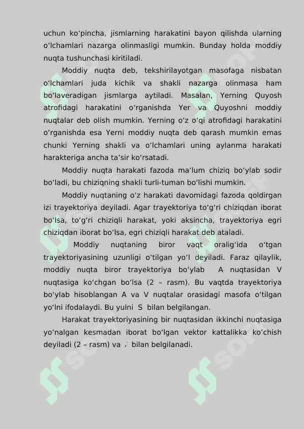 Harakatlarning funksional vazifasi bo`yicha tasnifi 8