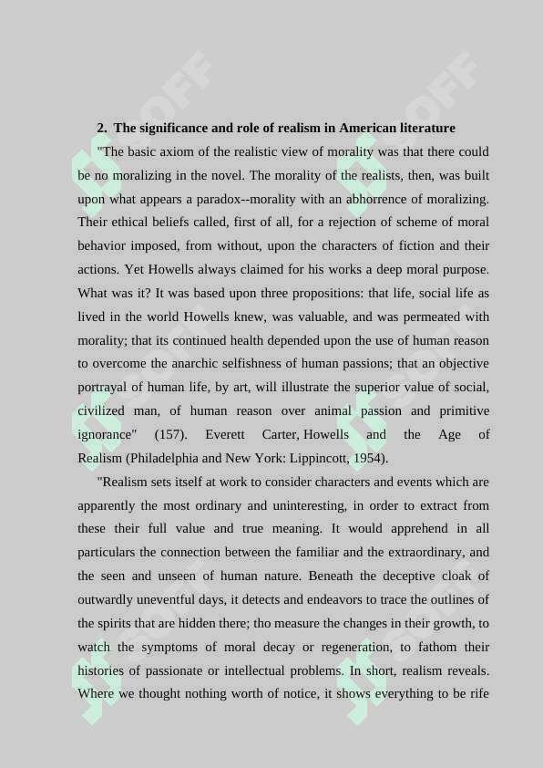Critical realism in American literature 7
