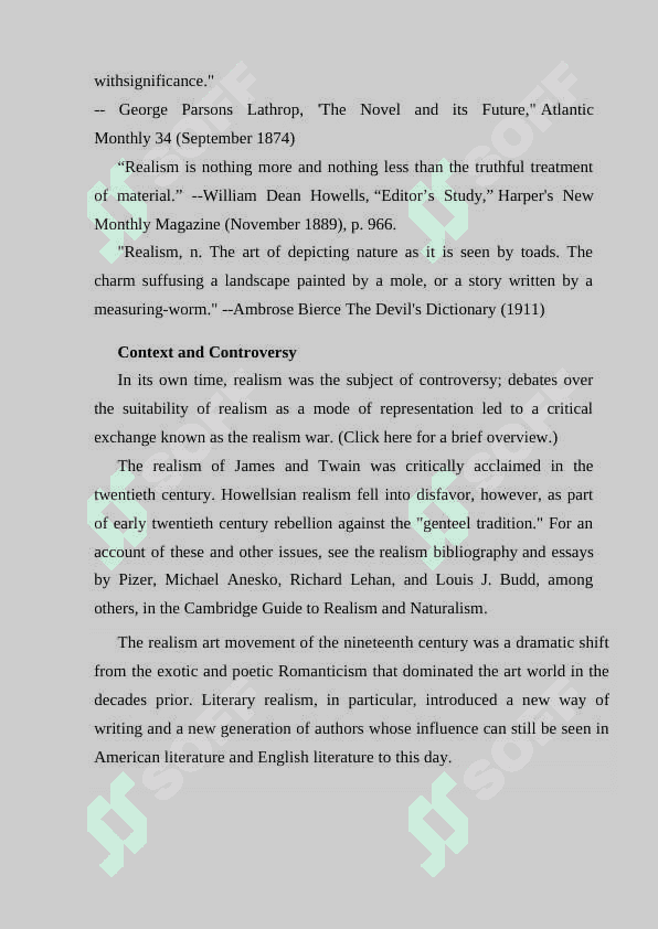 Critical realism in American literature 8