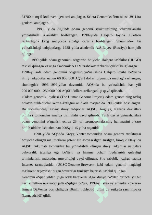GENLAR GENOMDAGI LOKALIZATSIYASI. 5