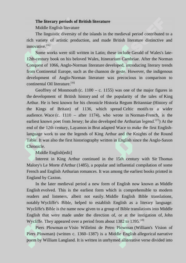 The literature of the Great Britain and Ireland 6