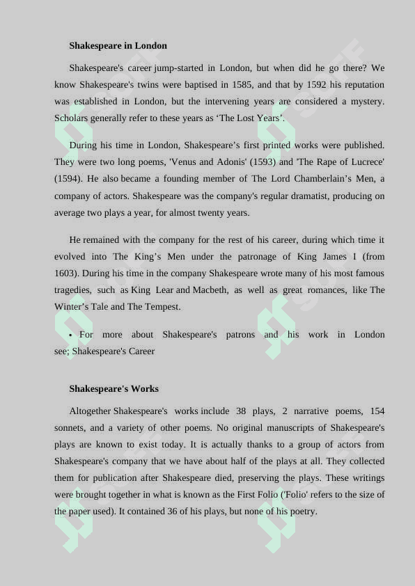 William Shakespeares tradegies 6
