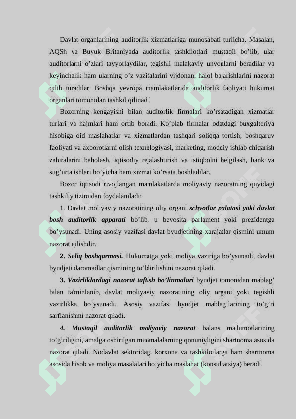 Auditning paydo bo’lishi va rivojlanishi. 7