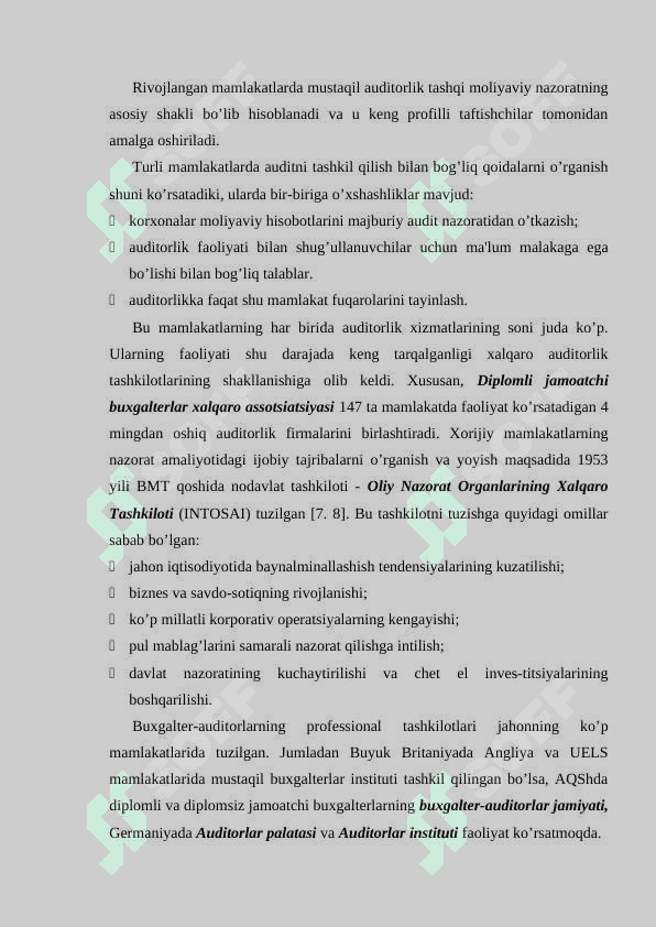 Auditning paydo bo’lishi va rivojlanishi. 8