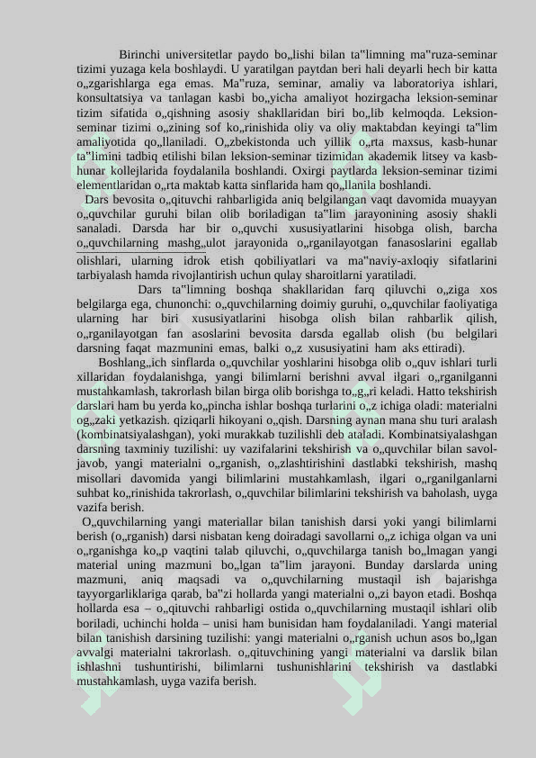 Sinf rahbarining tarbiyaviy faoliyati samaradorligini oshirish usullari 8