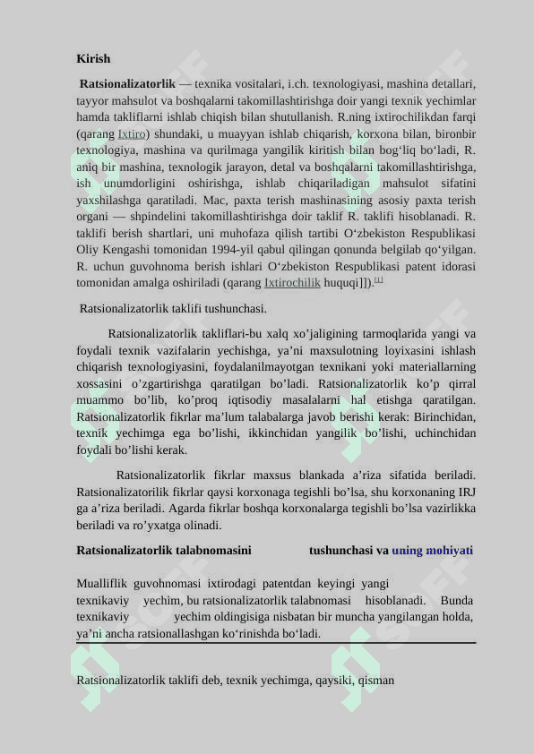 Ratsionalizatorlik takliflar 2