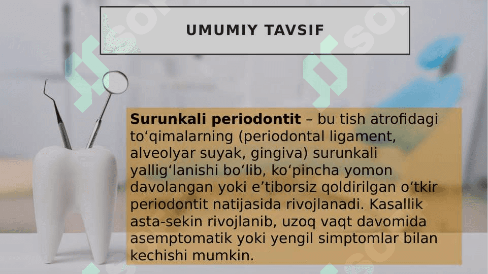 Surunkali periodontitning patologik anatomiyasi 2