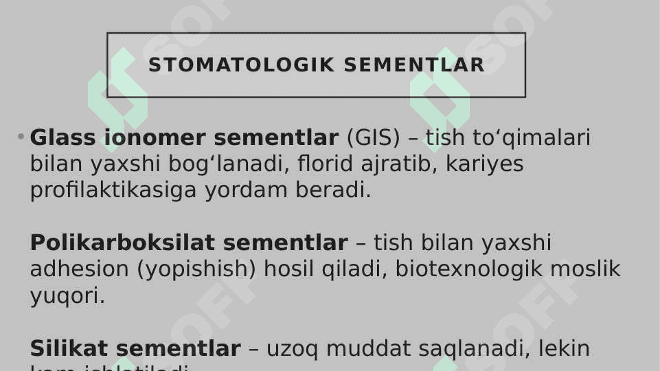 Periodontitli tishlarni davolashda qollanadigan zamonaviy plomba ashyolari 3