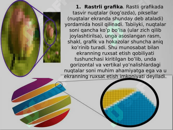 Kompyuter grafikasi va ularning turlari 7