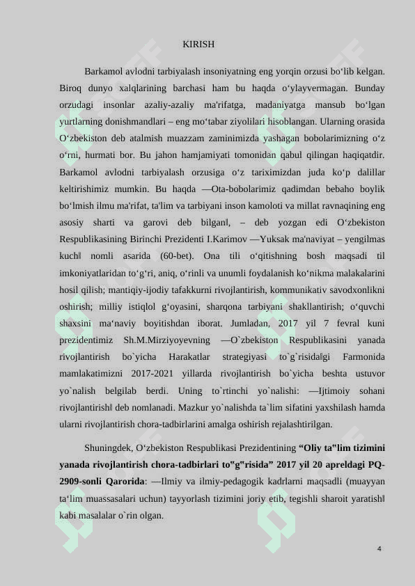 Boshlang`ich sinf o`quvchilarining yozma nutqini rivojlantirish, xatolar ustida ishlashga kreativ yondashish 4