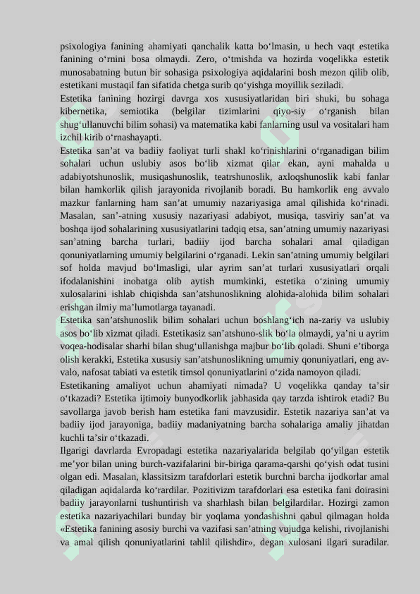Pedagogik faoliyatda estetika 6