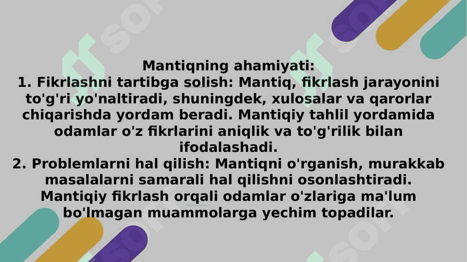 Mantiq (TAQDIMOT) 4