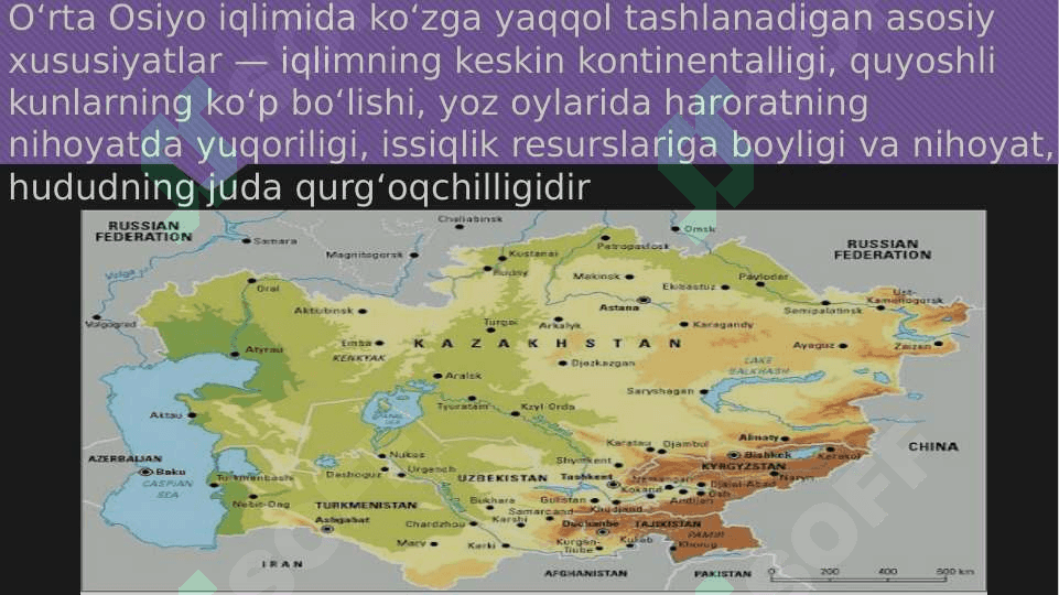 O‘RTA OSIYODAGI IQLIMIY TAFOVUTLAR 2