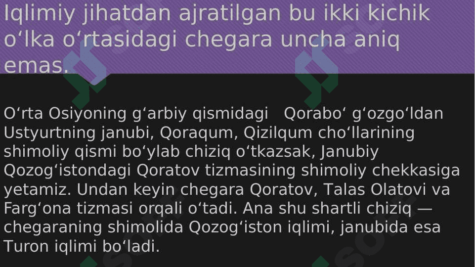 O‘RTA OSIYODAGI IQLIMIY TAFOVUTLAR 4