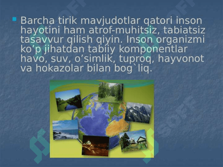 Antropogen landshaftlar, alohida muhofaza qilinadigan hududlarning ekologik holati 2