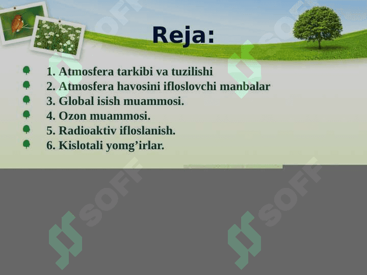 ATMOSFERANING IFLOSLANISH MUAMMOLARI 2