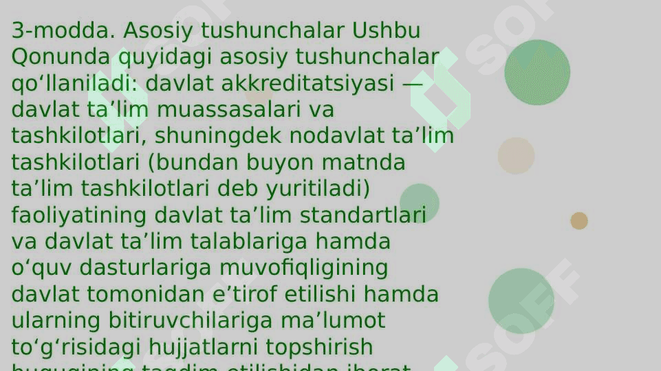 Mavzu: O`zbekiston Respublikasining ta`lim to‘g‘risidagi qonun qabul qilinishi 4