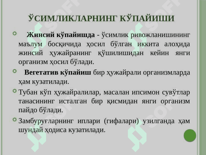 Ўсимликларнинг кўпайиши ва қайта тикланиши 4