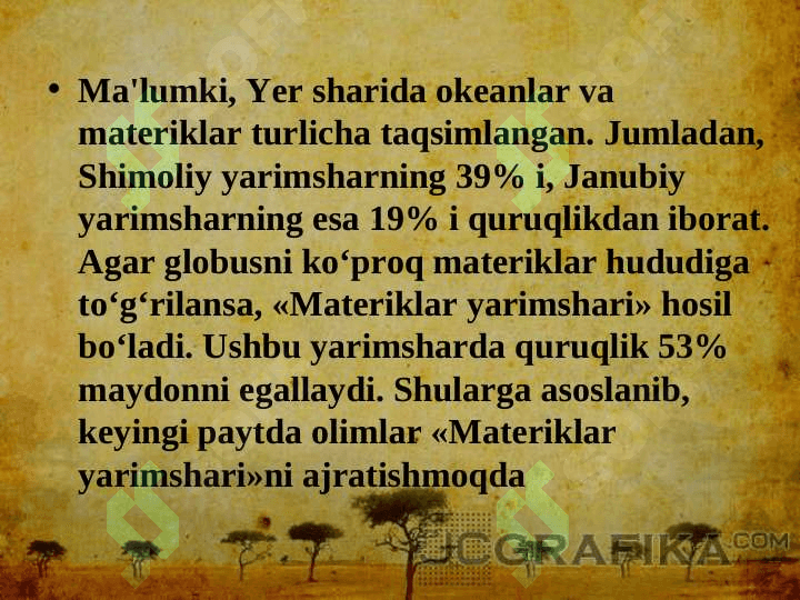 Afrikaning geografik o‘rni va o‘rganish tarixi 7