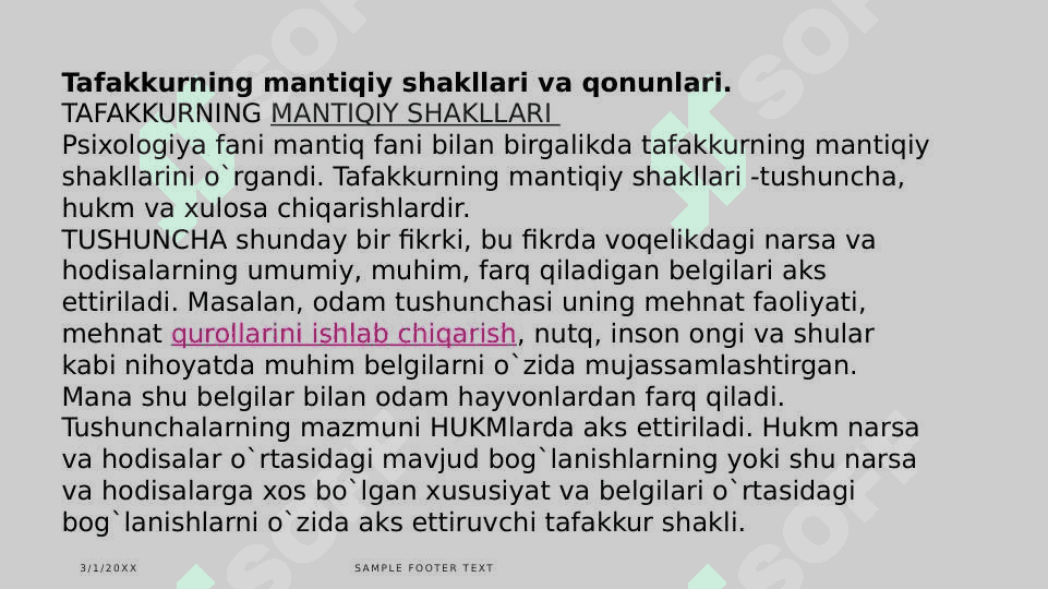 Tafakkurning mantiqiy shakllari va  qonunlari 3