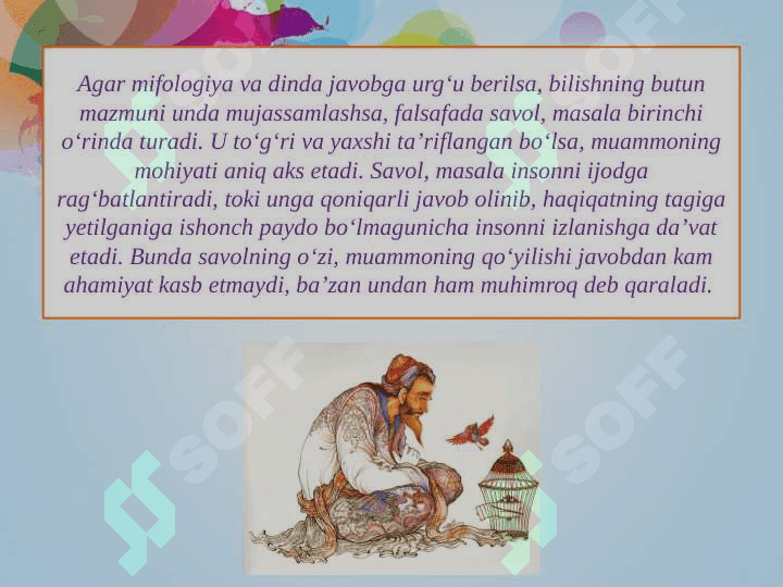 Ilk o'rta asr sharq falsafiy uyg'onish davri xususiyatlari 3