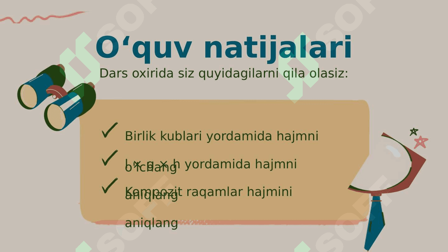 To'rtburchak prizmaning hajmi 5