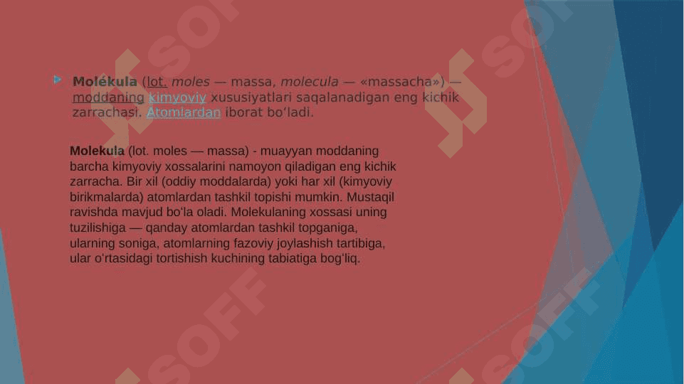 Molekulalar tuzilishi 2