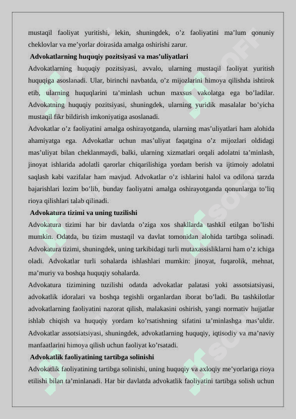 Advakatura – huquqiy instituti 5