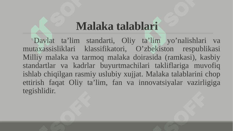 Pedagogika Ta'lim Yo'nalishi Bo'yicha Mutaxassis Tayyorlash Mazmuni 8