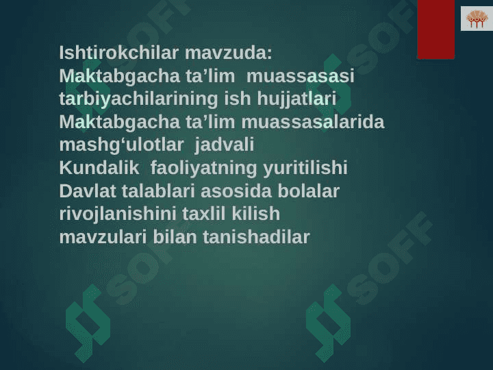 Maktabgacha ta’lim muassasalarida ta’lim-tarbiya jarayonini rejalashtirish 2