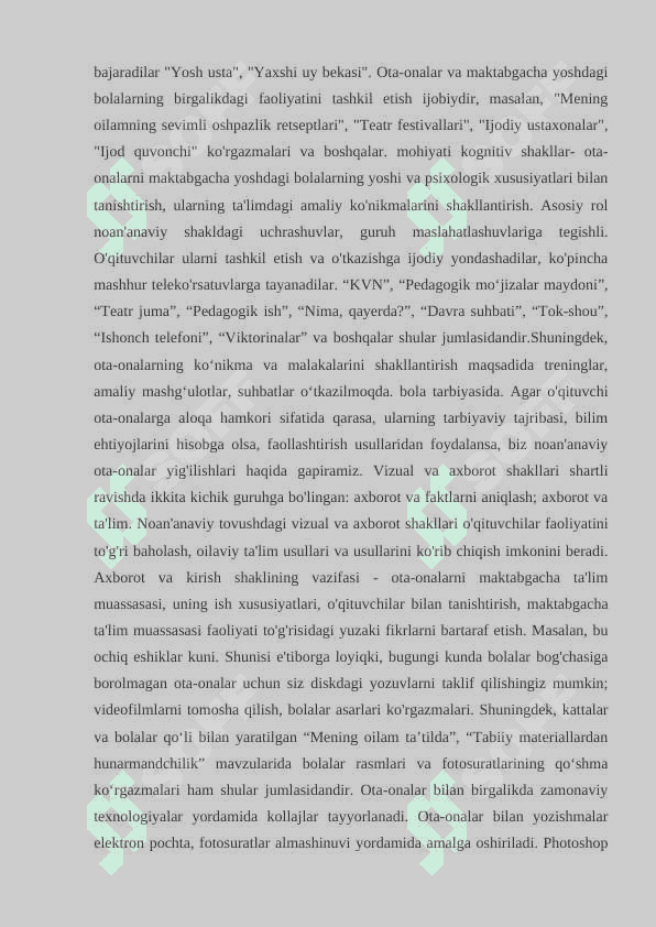 Maktabgacha talim tashkiloti va oila hamkorligi 6