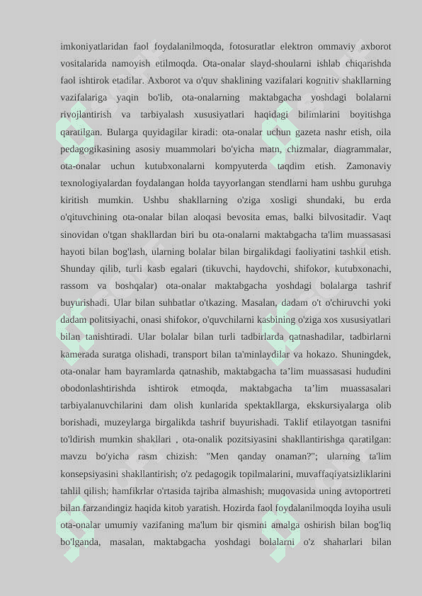 Maktabgacha talim tashkiloti va oila hamkorligi 7