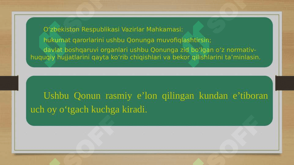 MEHNATNI MUHOFAZA QILISH TO‘G‘RISIDA»GI O‘ZBEKISTON RESPUBLIKASI QONUNIGA O‘ZGARTISH VA QO‘SHIMCHALAR KIRITISH HAQIDA 3