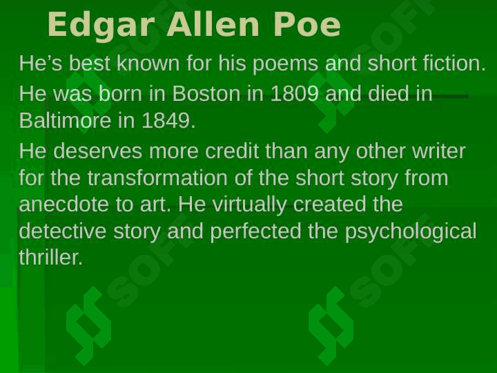 Melanholic poems of E.A.Poe 2
