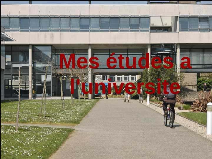 Mes études a l'universite