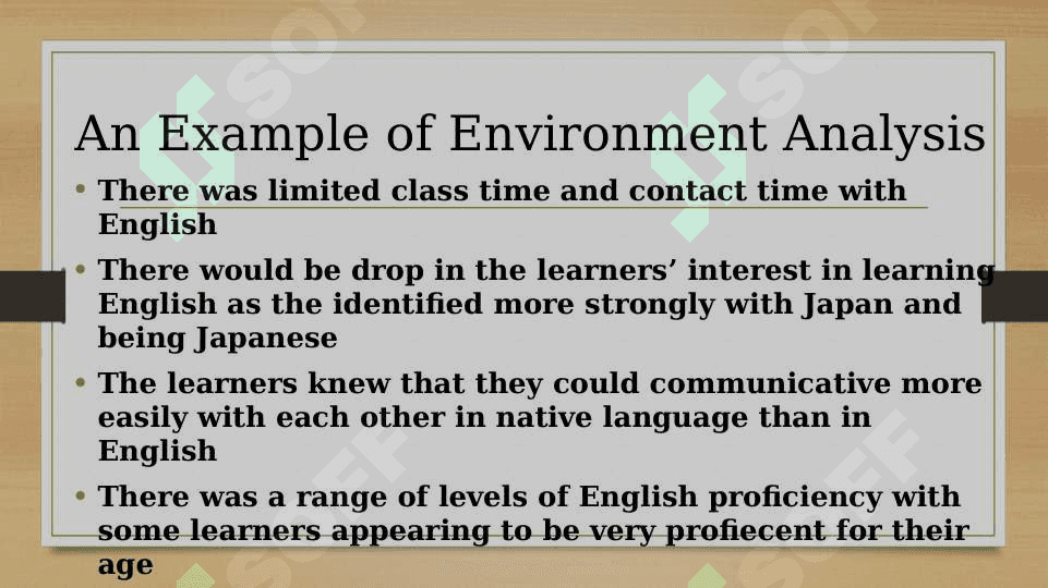 Methods used in local environment  and their analysis 2