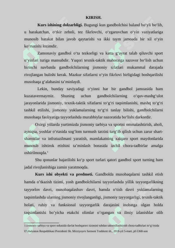 Yosh gandbolchilarning umumiy jismoniy tayyorgarligini oshirish uslubiyoti 2
