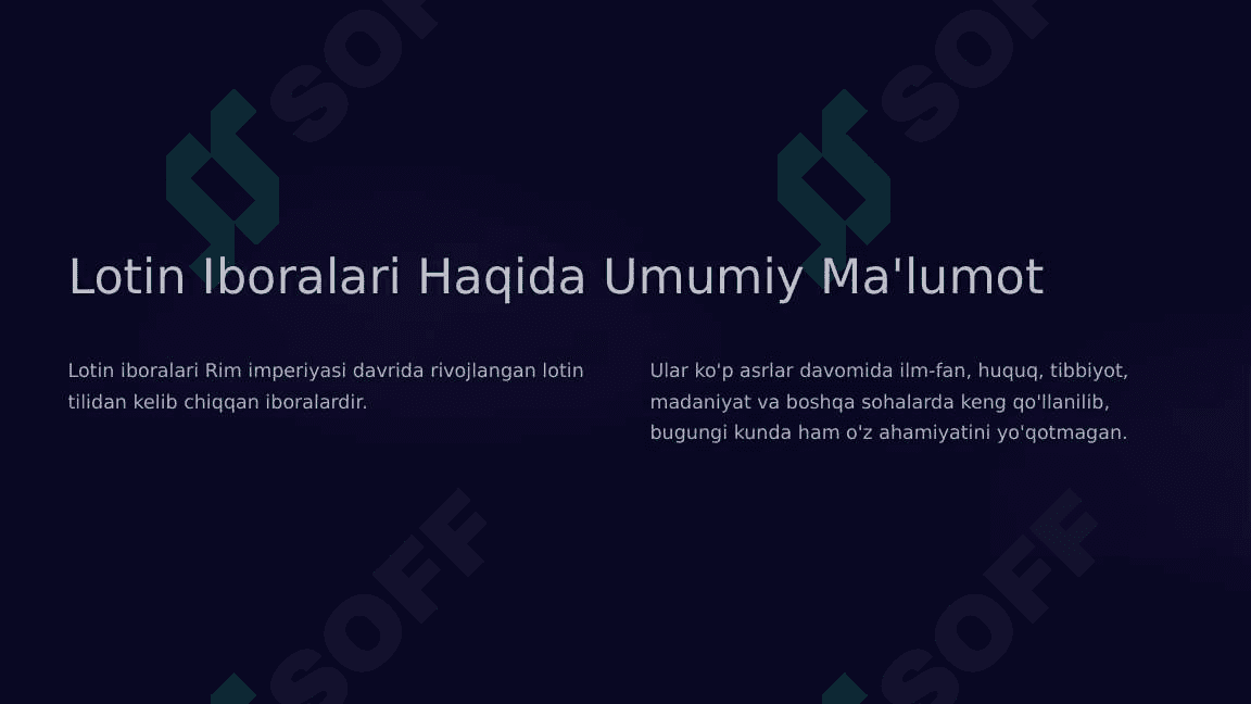 Lotin iboralarining hayotimizning barcha jabhalarida tutgan o‘rni 3