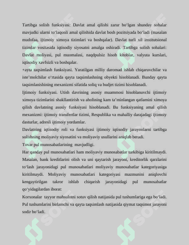 Moliyaning zamonaviy konsepsiyalari va ularni hozirgi zamon xususiyatlari 3