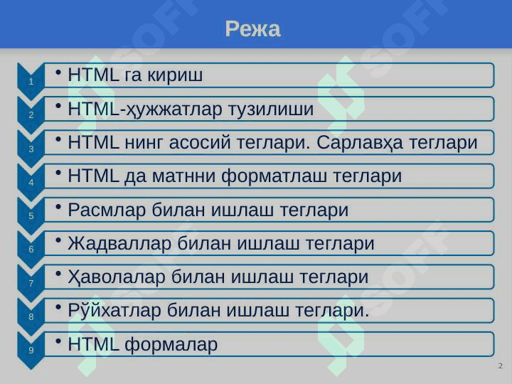 HTML тилига кириш 2