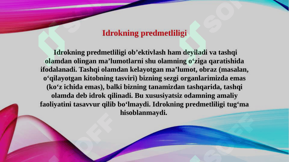 IDROK, IDROK HAQIDA TUSHUNCHA (taqdimot) 4