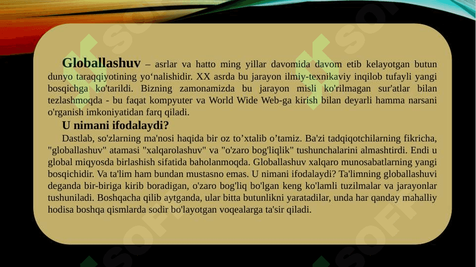 TA’LIMNING XALQAROLASHUVI VA GLOBALLASHUVI 2