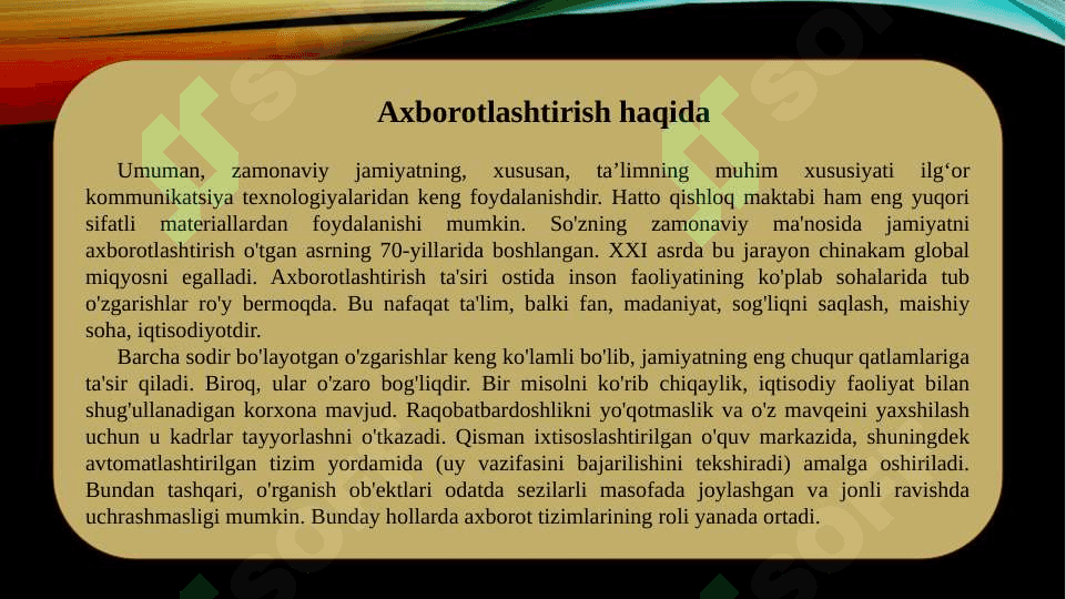 TA’LIMNING XALQAROLASHUVI VA GLOBALLASHUVI 4