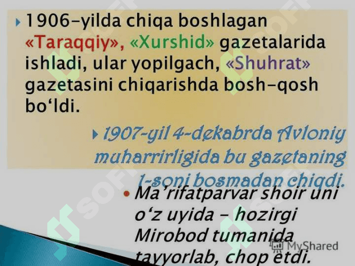Abdulla Avloniy hayoti va ijodiy faoliyati (TAQDIMOT) 8