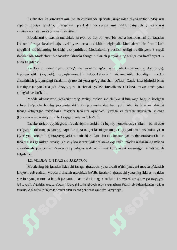 Modda o‘tkazish asoslari 3